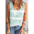 thumbnail image 3 of ABPHQTO Camiseta de tirantes de mujer verde con estampado tie-dye, 3 of 5