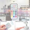 thumbnail image 3 of Wireless RGB Remote Control Spotlight Rechargeable Accent Lights LED Puck Light Dimmable Timer Uplight with Magnet Stick-on Anywhere for Lighting Up Painting Picture Artwork Closet Showcase,4Pack, 3 of 7