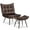 Brown, variant on MCombo Accent Chair with Ottoman, Velvet Modern Chairs with Metal Legs for Living Room 4079 (Yellow)