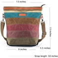 thumbnail image 4 of SNUG STAR Bolso de lona multicolor a rayas enrejado cruzado cuerpo bolso de hombro bolso de mano para mujer, 4 of 5
