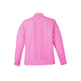 thumbnail image 4 of AKAM Guayabera Manga Larga camisa para hombre 100% LINO Hecho en México. Comodidad, uso casual o formal. Ideal para clima, templado o cálido (3XL, Rosa Claro), 4 of 5