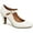 White Lizard SM, variant on Womens Velmah Round Toe Ankle Strap Mary Jane Heels