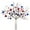 style2, variant on 4th of July Patriotic Decoration Artificial Berry Stem Picks for Independence Day Memorial Day Table Centerpieces Decoration (White Blue Red Stars 4PCS)