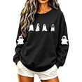 thumbnail image 6 of Jsaierl Halloween Sweatshirts for Women Spooky Ghost Graphic Pullovers Soft Holiday Crewneck Long Sleeve Sweater Tops Halloween Costumes, Sizes S-2XL, 6 of 7