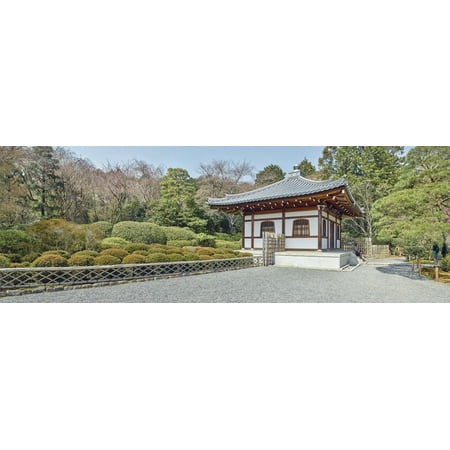 School building in Ryoan-ji Temple Complex Kyoto Kyoto Prefecture Japan Stretched Canvas - Panoramic Images (27 x