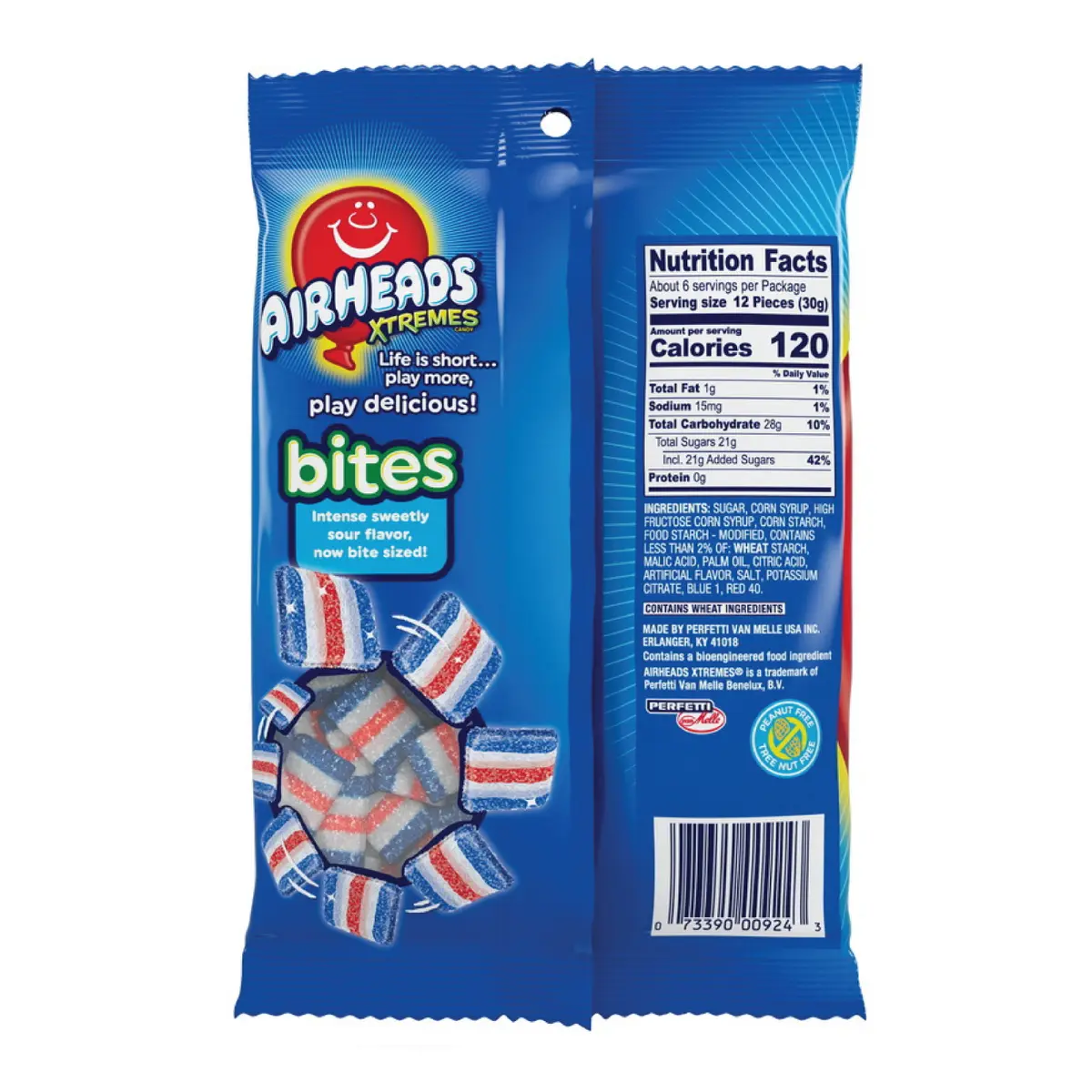 Airheads Xtremes Bites Bluest Raspberry - 6-oz. Bag