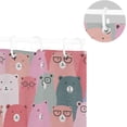 thumbnail image 5 of Cute Bear Pattern Shower Curtain Waterproof Washable Bathroom Shower Curtain Polyester Cloth Fabric Bathroom Decor Set with 12 Hooks, 60x72 inches, 5 of 6