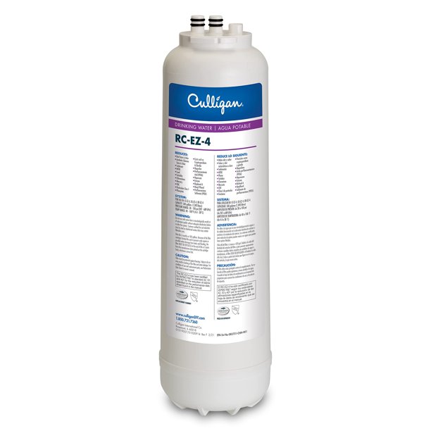 Culligan RC Change Cartucho de repuesto de filtración de agua premium, 500 galones, EZ-4 (mejor), blanco