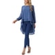 thumbnail image 2 of INSPIRAR CHIC Blusas Asimétricas de Manga Larga con Cuello Redondo para Mujeres, Casual y Elegante, Color Gris Azul, 2 of 6