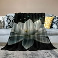 thumbnail image 2 of Orinice Flower Star Black Background Warm Lightweight Blanket Soft Fleece Blankets All Seasons Decor Gift 40x50in, 2 of 6