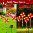 thumbnail image 2 of Luces solares navideñas con forma de piruleta Lewondr, paquete de 4 unidades, impermeables, 2 of 7