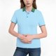 thumbnail image 1 of Negocios Tops Casuales para las Mujeres Manga Corta Botón de Solapa Abajo Camisa Desgaste de Oficina Transpirable, 1 of 7