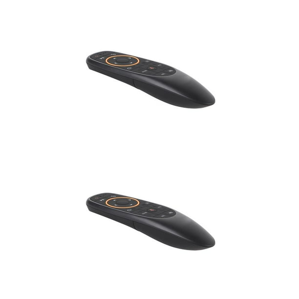 Inteprter Accesorios de control remoto inalámbrico Reemplazo Dispositivo de salida de video inteligente universal Controlador de mouse de voz Equipo de Negro giroscopio 2piezas