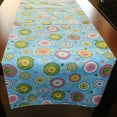 thumbnail image 3 of Cotton Print Table Runner Circles Blue, 3 of 3