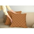 thumbnail image 2 of Ambesonne Antique Throw Pillow Cover 2 Pack, Vintage Damask Tile, 18", Brown Pale Orange, 2 of 5