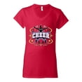 thumbnail image 2 of Wild Bobby Cheerleading All Stars Girl Sports Women Standard V-Neck Tee, Red, X-Large, 2 of 5