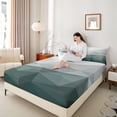 thumbnail image 4 of jejeloiu 3D Gradient Geometric Twin Sheet Sets,Modern Abstract Art Twin Fitted Sheet,Green White Ombre Flat Sheet For Kids,Ultra Soft Home Decor,3-Piece, 4 of 7