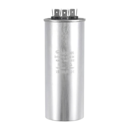 

Uxcell 30/7.5uF 450V AC Aluminum Case with Terminal Round CBB65 Dual Run Capacitor
