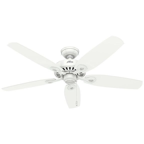 Restored Hunter Fan 52 inch Traditional Snow White Indoor Ceiling Fan with 5 Blade and Pull Chain (Refurbished)
