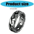 thumbnail image 3 of Industrial Styles Titaniumed Steel Biker Rings Portable Chain Designs Unisex Jewelry Accessory for Sensitive Skin, 3 of 8