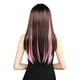 thumbnail image 3 of PTOOTP 10 extensiones de cabello sintético con clip y reflejos de colores (rosa claro), 3 of 5