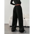 thumbnail image 6 of Wide Leg Sweatpants Women Sweat Pants Spring Autumn Clothes Teen Girl Baggy Sweatpant with Pockets Black S, 6 of 7