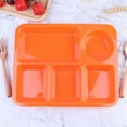 thumbnail image 4 of HOMOBABE Plastic Separating Dish with Divided Compartments Antifall Rice Tray for Eating Assorted Color 3pcs, 4 of 6