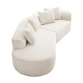 thumbnail image 5 of Modern Upholstered Oversized Sectional Sofa, 114-Inch Chenille 4-Seater Extra Deep & Wide Seat Curved Cloud Couch with 4 Throw Pillows, Free Combination Sofa Couch for Living Room,Bedroom 43549, 5 of 16