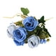 thumbnail image 5 of Ramo de rosas artificiales, ramo de rosas simulado para decoración de fiestas y bodas. Azul claro, 5 of 9