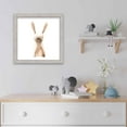 thumbnail image 2 of 10x10 Framed Nursery Wall Art Watercolor Rabbit Poster in Rustic White Wood Frame For Kid Bedroom, 2 of 5
