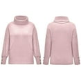 thumbnail image 3 of Turilly Womens Turtleneck Solid Sweaters Knitted Pullover Casual Knitwear Women's Long Sleeve Style Loose Tops Blouse, 3 of 5