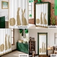 thumbnail image 6 of Shower Curtain, Easter Farm Rabbit Silhouette Waterproof Shower Curtain Set with Hooks for Bathroom Showers,Stalls and Bathtubs,72x72In Rustic Linen Texture Bunny, 6 of 9