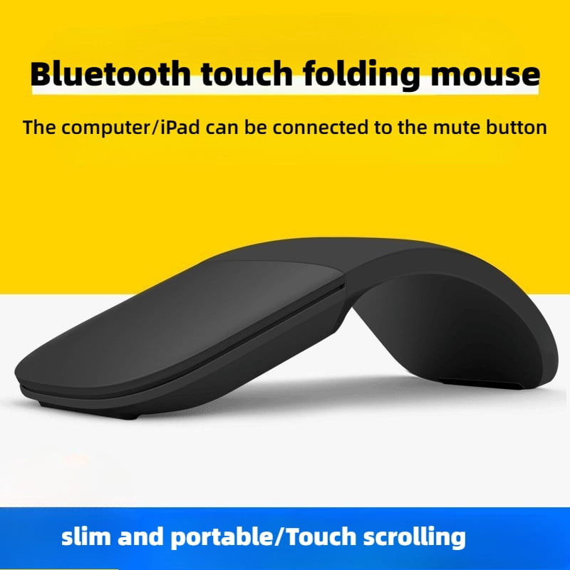 Wireless Bluetooth Mouse for Surface Laptop, Arctouchmouse Foldable Rechargeable Mouse with USB Receiver & Touch Scroll, Slim Travel Computer Accessory
