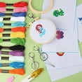 thumbnail image 3 of 6 Patterns Embroidery Kit for Beginners Cross Stitch Kits for Children DIY Craft, 3 of 7
