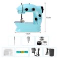 thumbnail image 5 of Duomishu Sewing Machine Mini Portable Handheld Sewing Kit LED Light Thread Cutter DIY Toys Clothes, 5 of 10