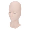 thumbnail image 2 of Cabeza de maniquí para práctica de maquillaje, cabeza de maniquí de pestañas reemplazable, cabeza de maniquí de silicona para práctica de maquillaje, funcionamiento suave, 2 of 8