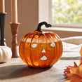 thumbnail image 7 of Halloween Pumpkin Glass Cup, Beverage Serving with Lid, Glass, for Party Tables and Home Bars, Pumpkin-Face Shaped Glass Design, Lidded Tumbler, 7 of 7