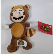 Good Stuff Super Mario Racoon Mario Plush 8" New w/Tag Official Nintendo Product