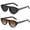 Black+Brown, variant on Women's Oval Cat Eye Sunglasses, Retro Narrow Vintage Frame UV400