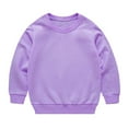 thumbnail image 2 of YUSIM Boys Cotton Sweatshirt- Long Sleeve Casual Crewneck Kids Fall Winter Basic Tops Purple Size 10, 2 of 3