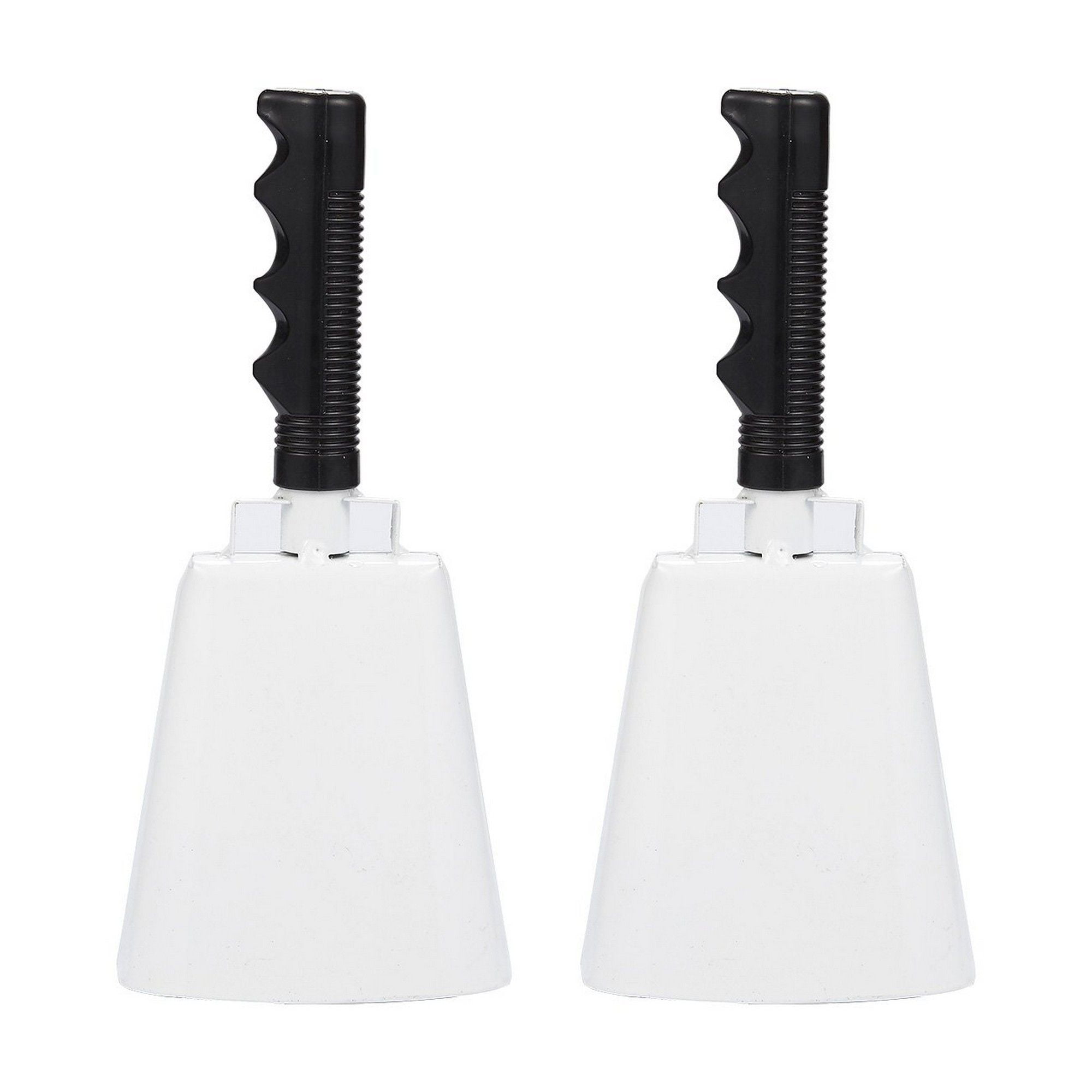 Cow Bell Set 2 Loud Bells with Handles, Cowbells, Noisemaker Call