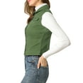 thumbnail image 5 of INSPIRE CHIC Women's Washed Denim Button Sleeveless Vest Jacket with Pockets S Olive Green, 5 of 7