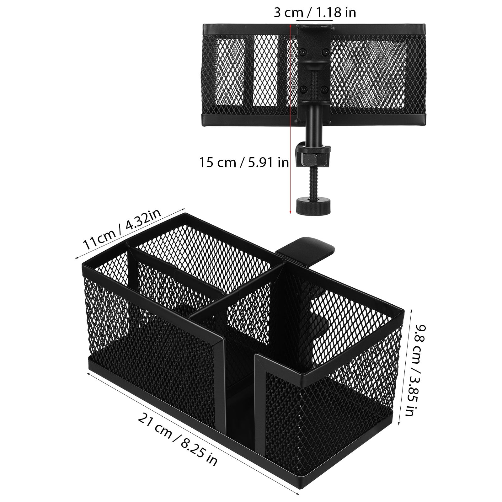OFFIGAM Black Desktop Organizer Set for Office Accessories Storage and Efficient Workspace Organization