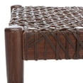 thumbnail image 4 of SAFAVIEH Bandelier Cowhide Leather Weave Bench, Brown, 4 of 9