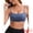 Dark Gray, variant on Square Neck Wirefree Padded Push-Up Athletic Bra S Black