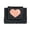 Black, variant on Elegant Women's Heart Embossed Macaron Compact Purse Slim Minimalist Card Holder for Daily Use