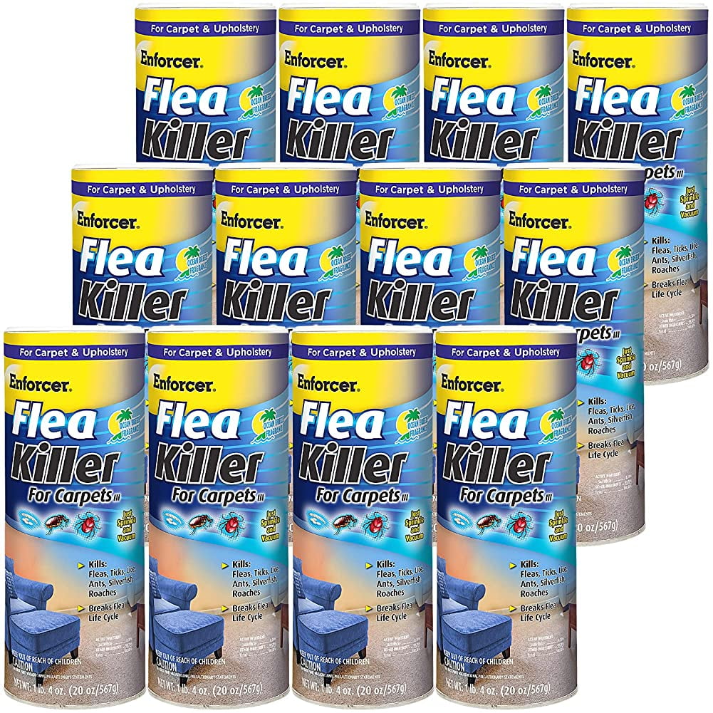 Enforcer Flea Killer for Carpets EFKOB203 (Case of 12) Economy Pack Kills Fleas, Ticks, lice