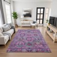 thumbnail image 6 of Addison Rugs Mayfield Premium Machine Washable Traditional Panel Purple Rectangle Rug, 10' x 14', 6 of 6
