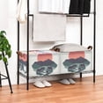 thumbnail image 3 of Yayeee Foldable Storage Basket for Shelves with Handles Set of 2 Waterproof Cloth Bins, Abstract Elephant, 3 of 7