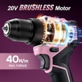 thumbnail image 2 of 20V Cordless Drill Set with Brushless Motor,  Tool Kit for Home  and Maintenance, 2 of 8